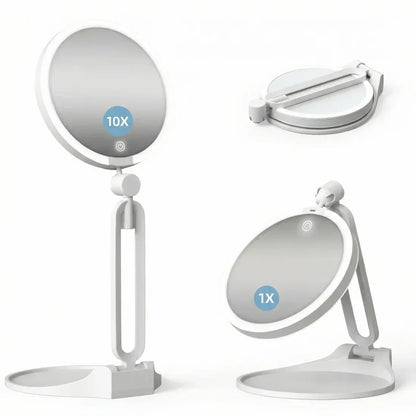 Miravox – Miroir de Maquillage LED Double Face Grossissant
