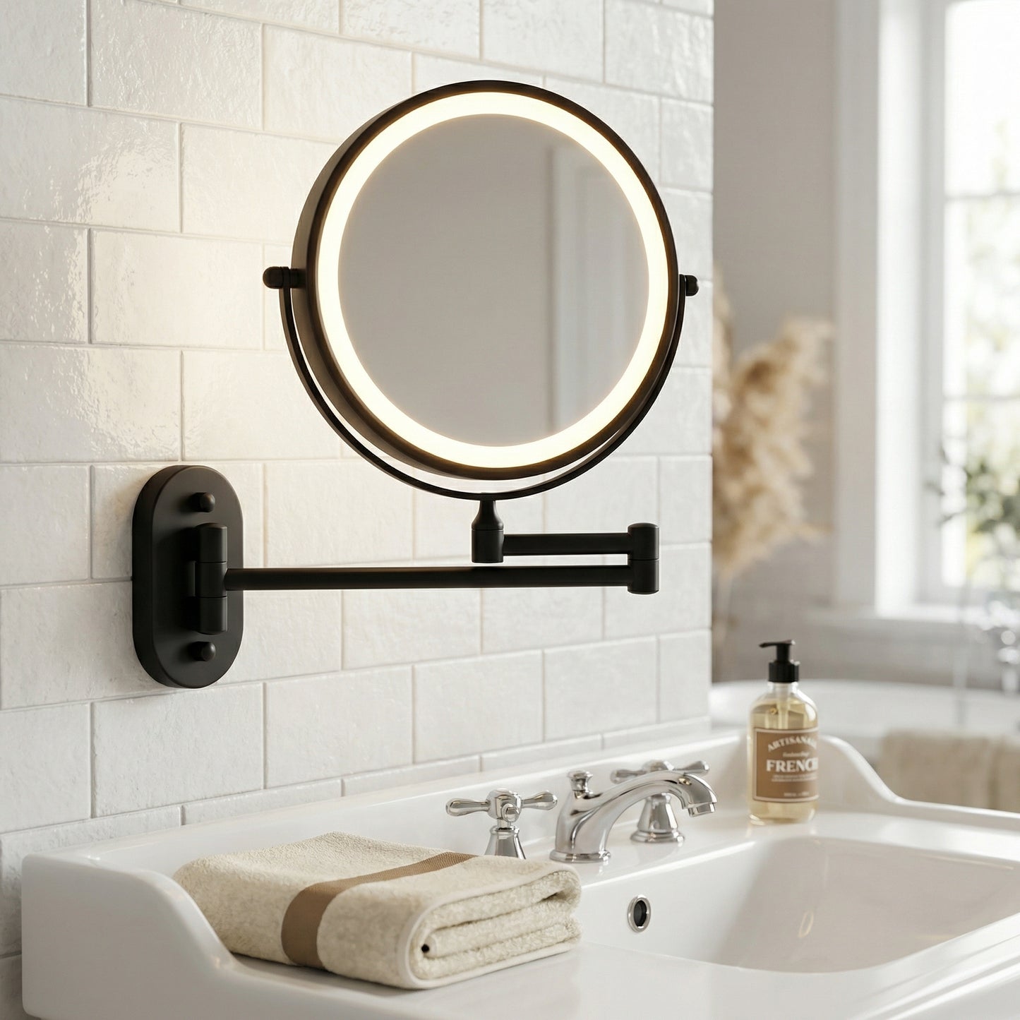 Lumio - Miroir de Maquillage LED Mural