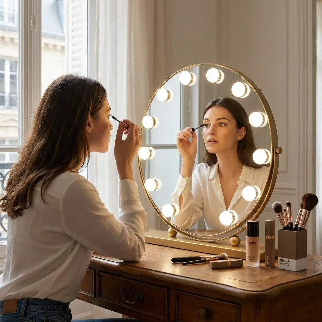 Miroir Hollywood LuviaGlow Gold - Mecor