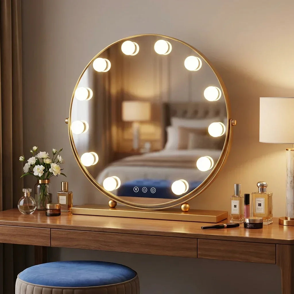 Miroir Hollywood LuviaGlow Gold - Mecor