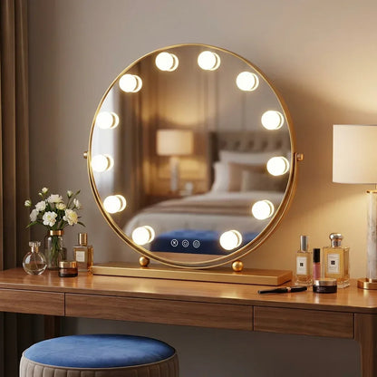 Miroir Hollywood LuviaGlow Gold - Mecor