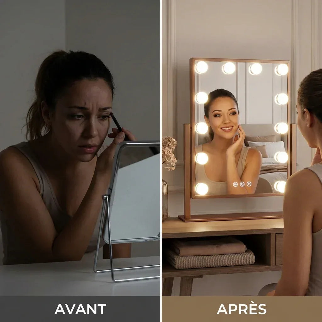 Lyria - Miroir Hollywood Lumineux - Mecor